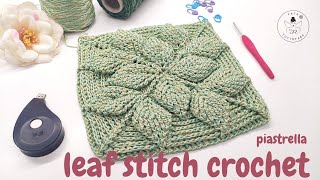 TUTORIAL Zainetto Leaf stitch crochet parte 1 [upl. by Akiret]