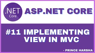 11ASPNET Core MVC tutorial  Implementing view in MVC [upl. by Lerrehs]