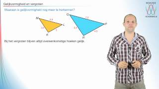 Gelijkvormigheid en vergroten  WiskundeAcademie [upl. by Newo972]