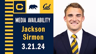 Cal Football Pro Day Jackson Sirmon Media Availability 32124 [upl. by Anikehs]