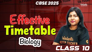 Timetable to Complete Bio Topics Effectively  Class 10  CBSE 2025  Sandra Maam 🔥 [upl. by Areema]