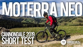 SHORT TEST  Cannondale Moterra Neo 2019 [upl. by Nallid]