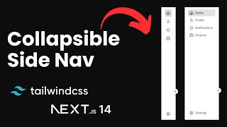 Build a Collapsible Side Nav in Minutes with Nextjs 14 amp Tailwind CSS [upl. by Lellih]