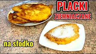 Chrupiące PLACKI ZIEMNIACZANE na SŁODKO😋 SMAK DZIECIŃSTWA 😍 [upl. by Enneite818]