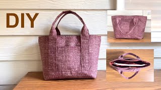 DIY how to make a tote bag with zipper pocket inside [upl. by Oralee]