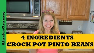 Easy Crock Pot Pinto Beans 2 Ways To Serve Spicy Pinto Beans4 Ingredient Pinto Beans [upl. by Swenson]