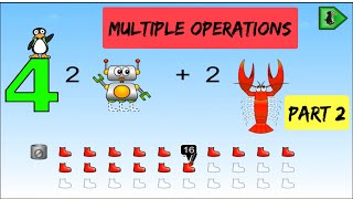 Multiple Operations Part 2  4th Grade ST Math With JiJi The Penguin [upl. by Switzer]