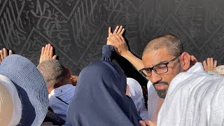 Another view of touching black stone kaaba Very hectic  Hot [upl. by Naloc]