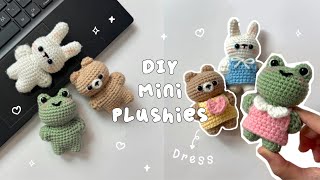 ♡ Crochet Mini Dress Up Plushies Tutorial  Bear Bunny amp Froggy  Plus Dito Pro Review ♡ [upl. by Tuck606]