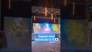 Sapporo snow festival Day 3 ❄️ japan travel japantravel snow japantravelvlog festival shorts [upl. by Einnahpets]