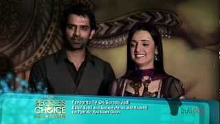 Barun Sobti amp Sanaya Irani win Favorite TV OnScreen Jodi at the Peoples Choice Awards 2012 HD [upl. by Omsare]