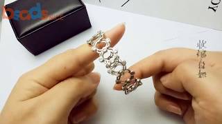 925 Sterling Silver Rotary Crystals Finger Ring Jewelry Ring Decompression [upl. by Billi]