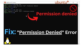 Easy Fix quotPermission Deniedquot Error in Linux Ubuntu Super User Activation [upl. by Ayekahs413]