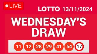 The National Lottery Lotto Draw Live results from Wednesday 13 November 2024  tonights lotto [upl. by Bilicki]