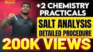 Plus Two Chemistry Practicals  Salt Analysis  Detailed Procedure Including Experiment  Plus Two [upl. by Tarrah]