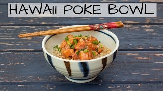 How To Make Hawaii Poke Bowl SUPER EASY salmon poke recipe [upl. by Howlyn]