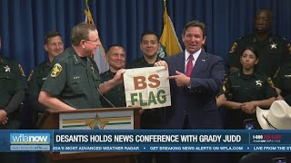 Gov DeSantis hosts news conference with Sheriff Grady Judd in Winter Haven [upl. by Hedaza]