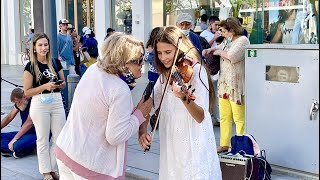 Memories  Maroon 5  Karolina Protsenko  Violin Cover  Street Performance [upl. by Ahsinwad]