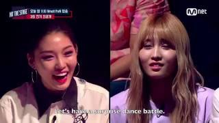 ENG SUB HIT THE STAGE Chungha vs Momo Freestyle Dance Battle [upl. by Aseek407]