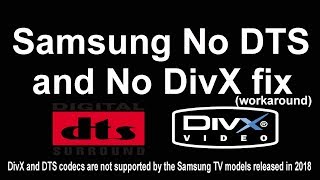 No DTS and No divX fix workaround for Samsung TV and dlna server recomandation  simpleDLNA [upl. by Nirra]