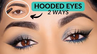 Why These 2 Techniques on HOODED eyes is better than winged Eyeliner [upl. by Elvera854]