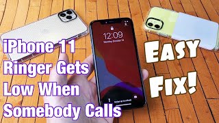 iPhone 11  11 Pro Ringer Sound Volume Gets Low on Incoming Calls Easy Fix [upl. by Odin]