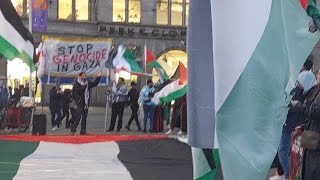 Amsterdam protest saying Stop stop Gaza Genocide 3 November 2024 [upl. by Lenehc]