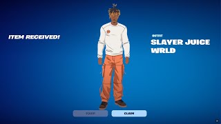 How To Get juice wrld Skin in fortnite Now Free Slayer juice wrld skin [upl. by Etac]