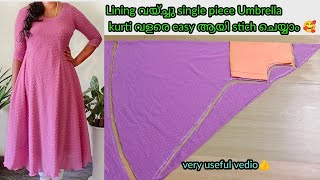 Single piece Umbrella kurti cutting and stichingFlared kurtiumbrella kurti cutting and stiching [upl. by Llerdnek]