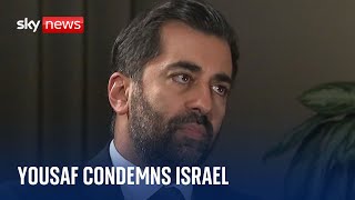 In full Scotlands First Minister Humza Yousaf condemns Israel [upl. by Aranahs]