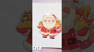 Happy new year sticker book santa happynewyear stickerbook asmr [upl. by Aihsatan]