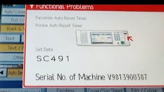 ERROR CODE SC491 Ricoh 2551255020512050 [upl. by Anayd]
