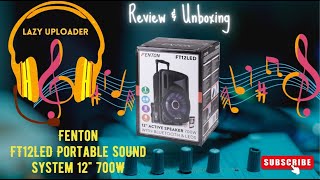 Fenton FT12LED Portable Speaker system with Microphone Review and Unboxing  Lazy Uploader [upl. by Melia]