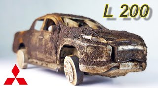 Restoration of an abandoned Mitsubishi L 200 car model [upl. by Alya]