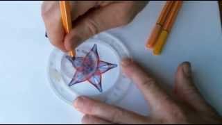 How to Draw a Spirograph 5pointed Star [upl. by Gamages]