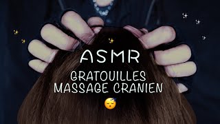 ASMR Gratouilles de la tête 100 SLEEP Cranial massage no talking asmrsleep asmrsounds brushing [upl. by Enidlareg]