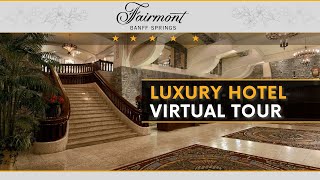 Fairmont Banff Springs Tour  Luxury Hotel  Review and more [upl. by Sirap]