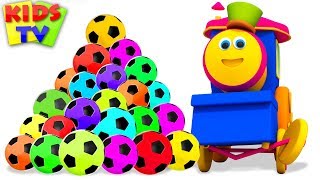 Learn Colors with Soccer Balls  Bob The Train Fun Series  Kids TV [upl. by Kermie]