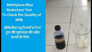 Methylene blue reductase test  Milk Quality Detection Test  MBRT  Dye Reduction Tests MBRT [upl. by Aiekat]