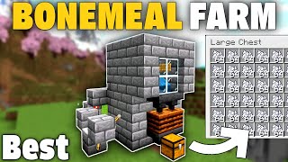 Best 120 Automatic Bone Meal Farm Tutorial in Minecraft Bedrock [upl. by Skoorb]