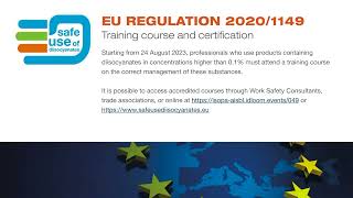 Diisocyanates everything you need to know about EU Regulation 20201149  Tover [upl. by Nevram750]