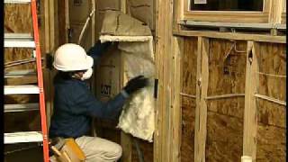 Installing Insulation Around Wires and Plumbing [upl. by Ardisi]