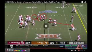 Sooners QB Dillon Gabriel breaks OUs biggest run OL does a nice job but his vision is special [upl. by Radferd464]