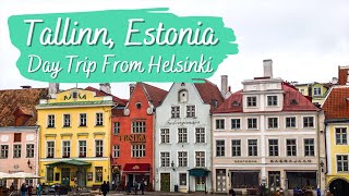 TALLINN ESTONIA Day Trip  Taking the Ferry from Helsinki  Wandering Old Town  Tallinn Vlog [upl. by Sucul]