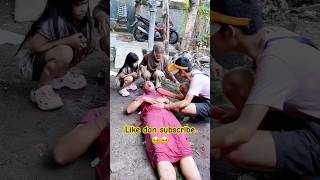 DOMINIQUE NEKAT TOLONGIN EMAK JENG YG DIMANDIIN DARAH SAMA BADUT SEREM😱😱 viralvideo [upl. by Armillda]