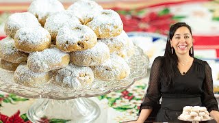 Greek Holiday Cookies that MELTin Your Mouth Kourabiedes [upl. by Alyse]