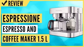 Espressione Stainless Steel Machine Espresso and Coffee Maker 15 L Review [upl. by Aix]