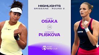 Naomi Osaka vs Karolina Pliskova  2024 Brisbane Round 2  WTA Match Highlights [upl. by Booze]