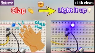 How to build Clap Switch Circuit using BC547 on breadboard [upl. by Ginsburg]