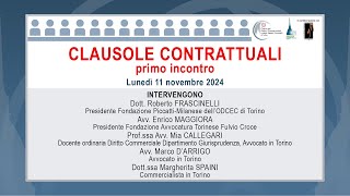 Corso le clausole contrattuali  primo incontro [upl. by Toth116]